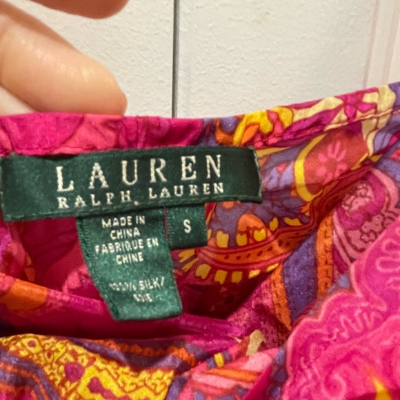 Ralph Lauren strapless silk top Sz S - Picture 2 of 4